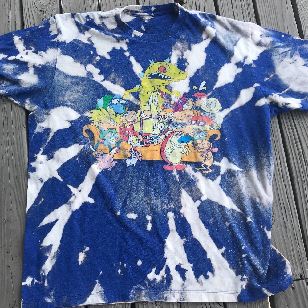 Vintage Custom Bleach Acid Wash Nickelodeon Shirt